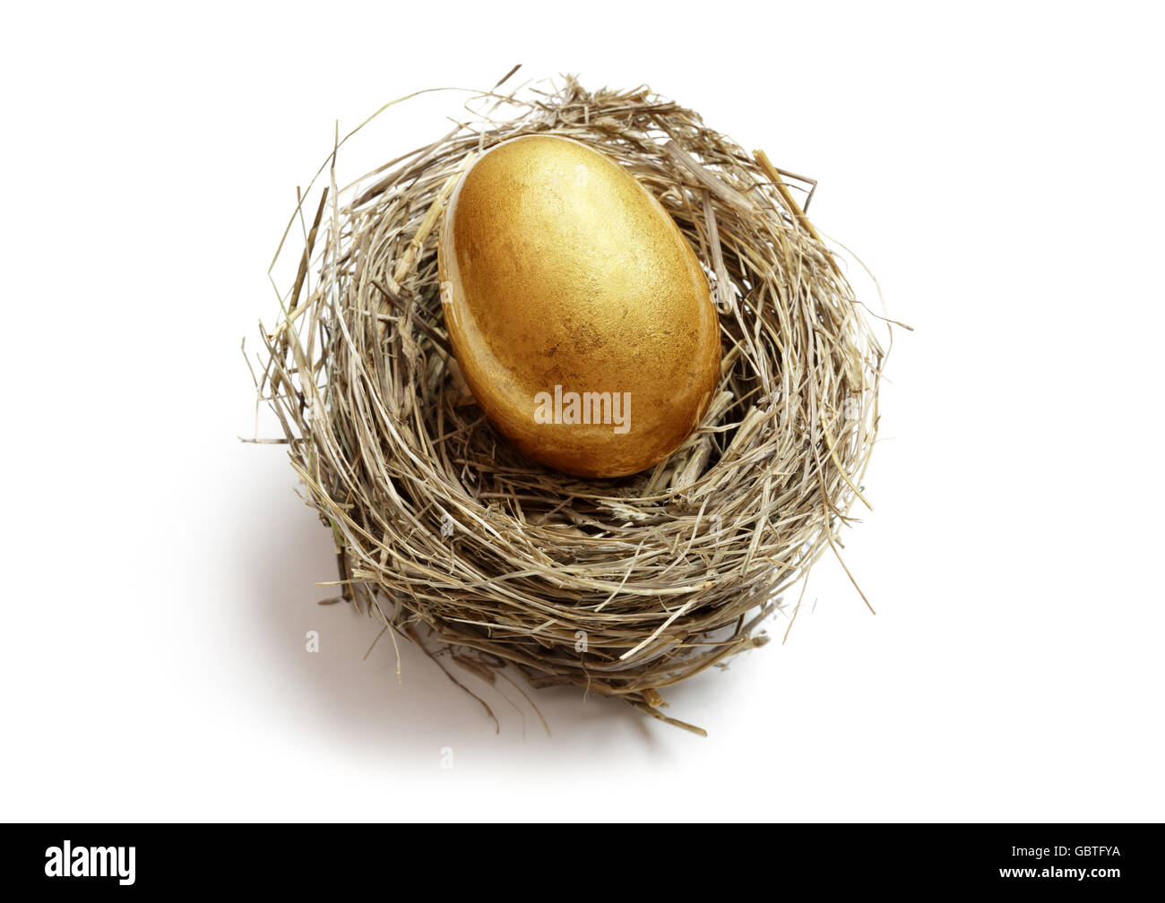 Retirement savings golden nest egg Stock Photo