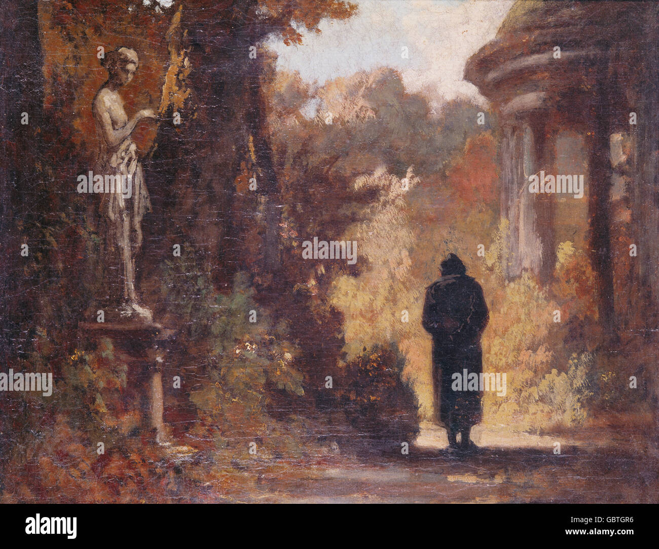 The Philosopher in the Park by Carl Spitzweg Stock Photo