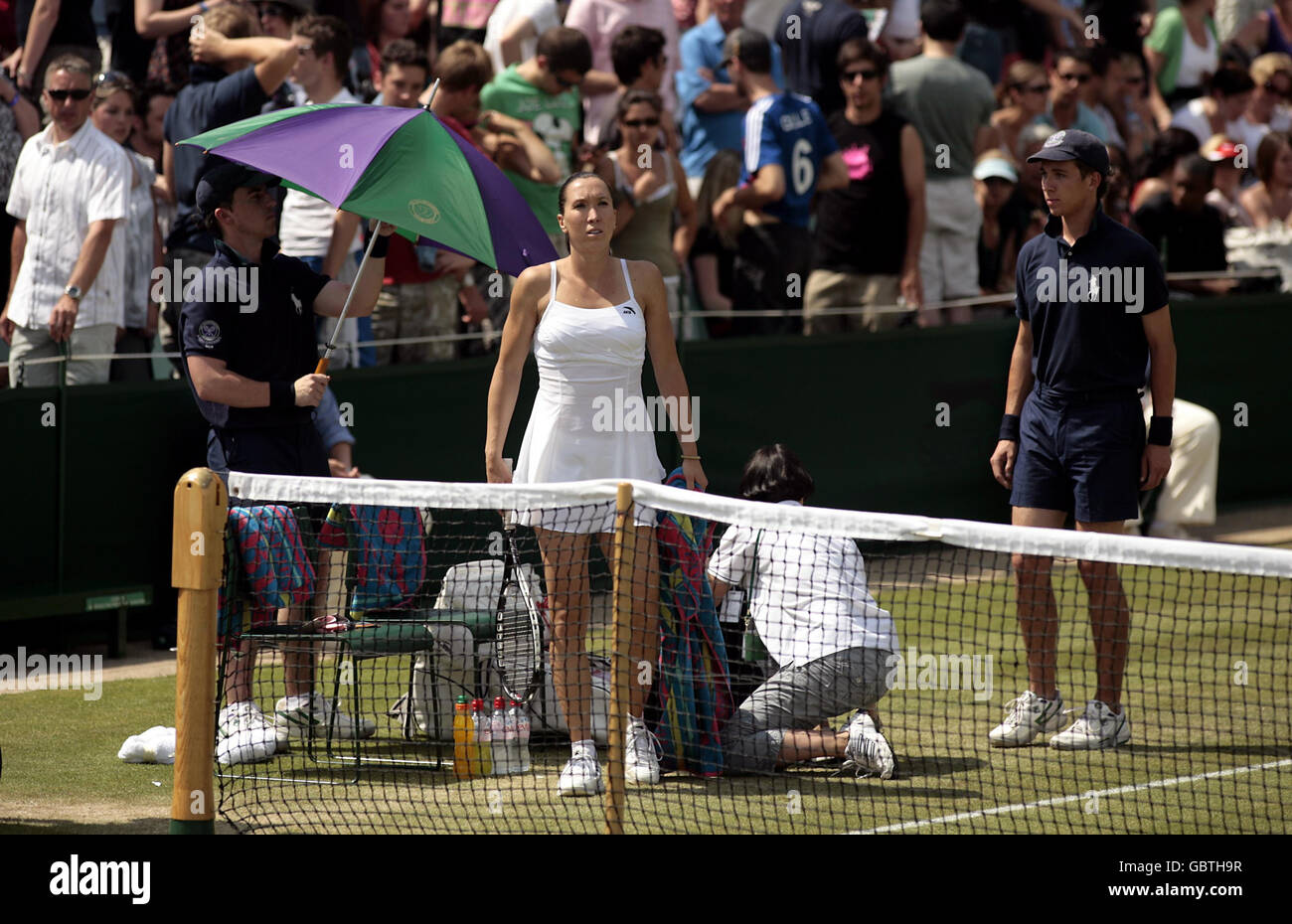 Jelena Jankovic of Serbia looks dejected during her third round