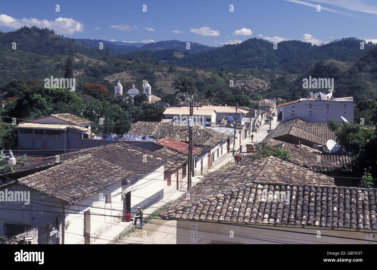 the Village of Gracias in Honduras in Central America, Stock Photo
