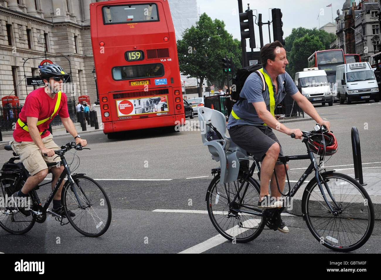 David Cameron arrives for PMQ's Stock Photo