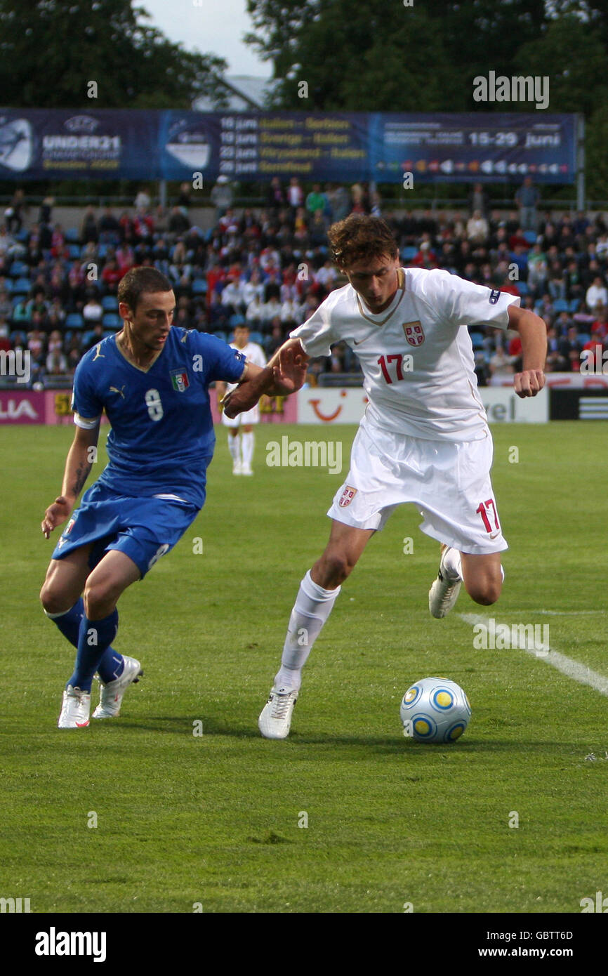 Soccer - UEFA Under 21 European Championship - Group A - Italy v Serbia - Olympia Stadion Stock Photo