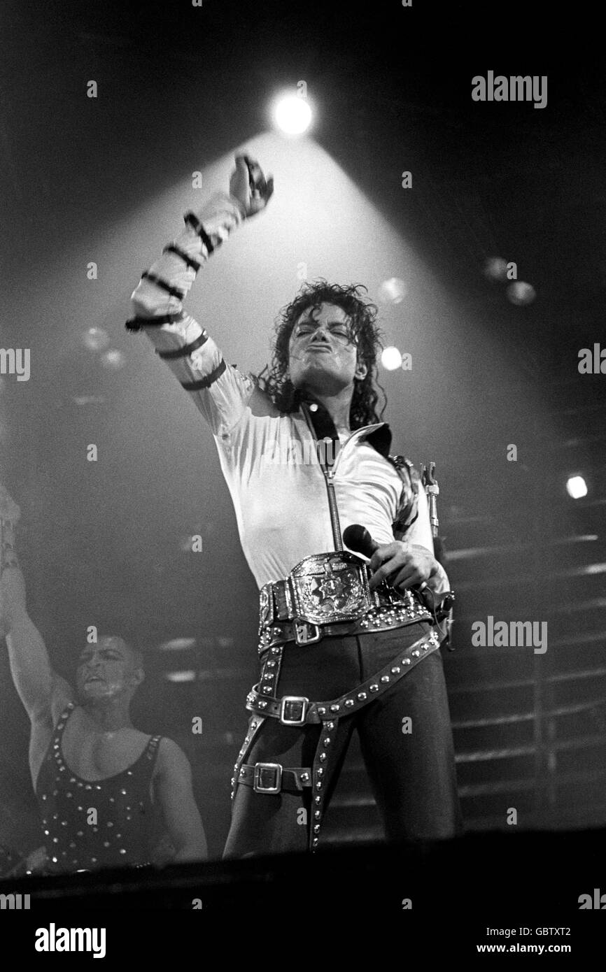 Music - Michael Jackson - 'Bad' Tour - Wembley Stadium Stock Photo