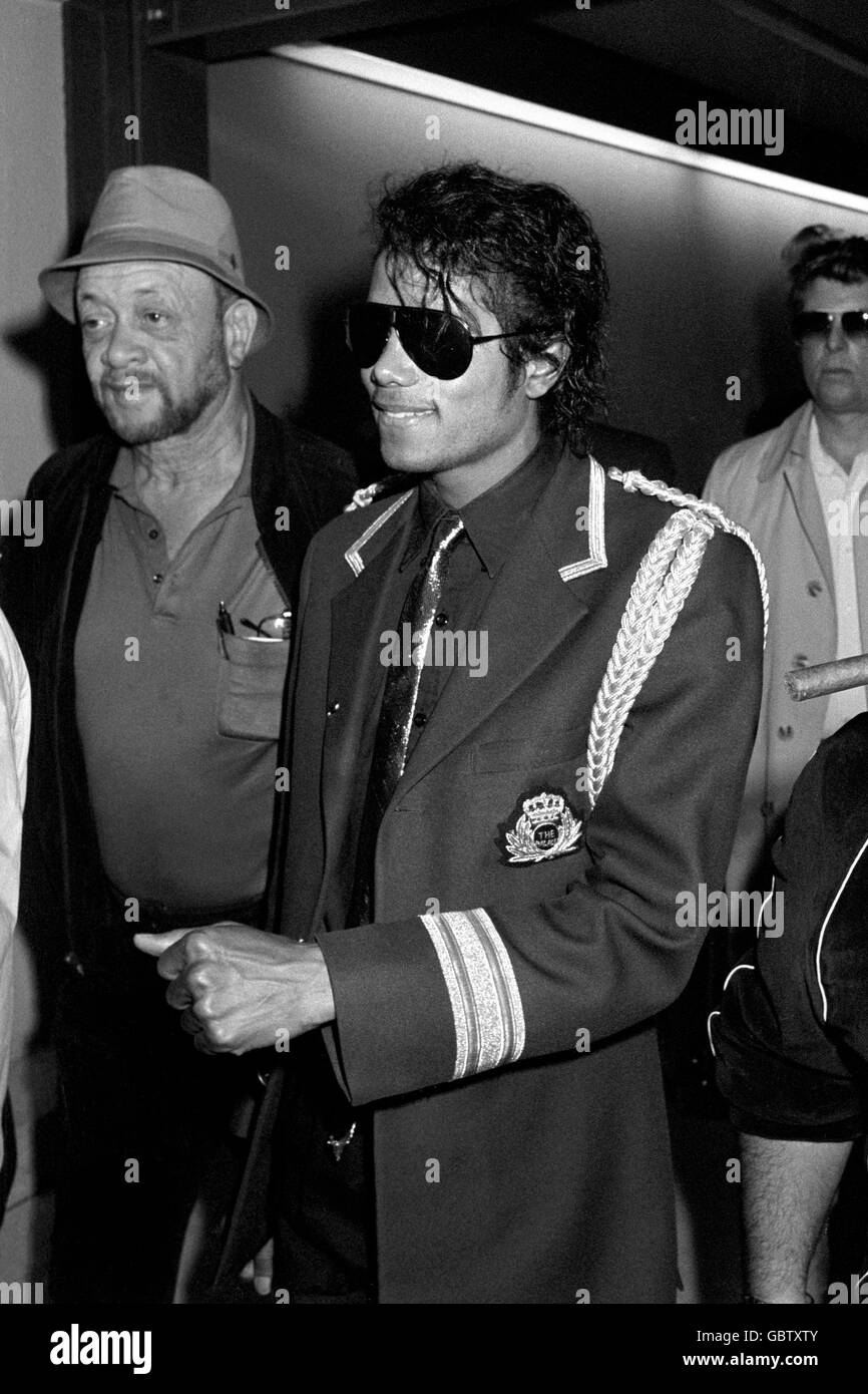 Music - Michael Jackson - Heathrow Airport Stock Photo