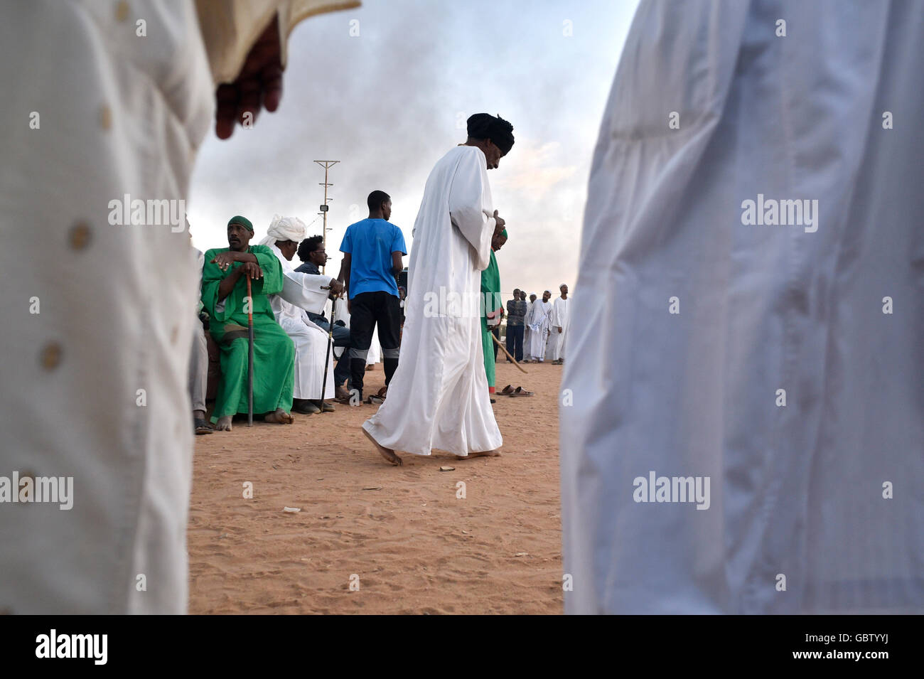 Africa, Sudan, Omdurman, Hamid El-Nil mosque, Halgt Zikr ceremony Stock Photo