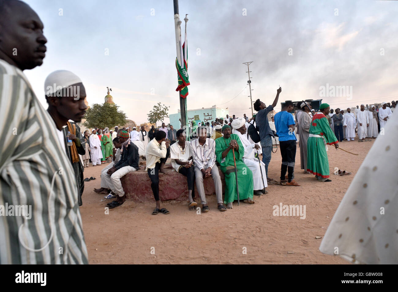 Africa, Sudan, Omdurman, Hamid El-Nil mosque, Halgt Zikr ceremony Stock Photo