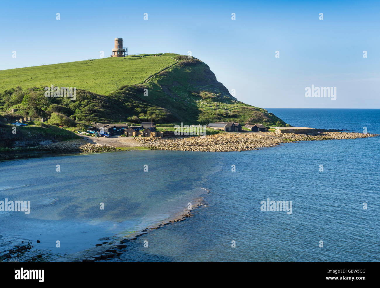 Clavell Tower in Kimmeridge Bay, Isle of Purbeck, Dorset, England, UK Stock Photo