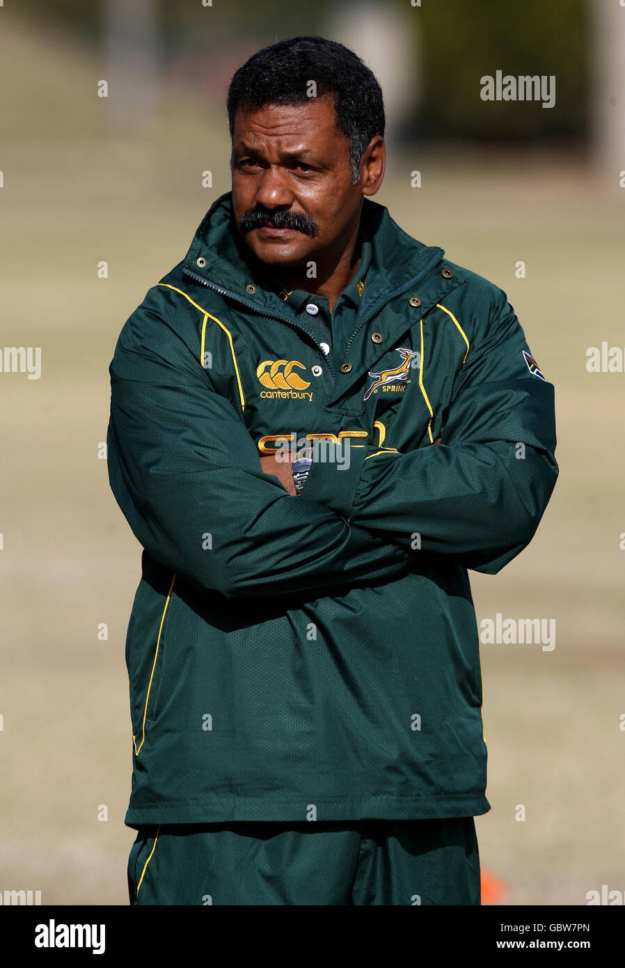 South Africa coach Peter de Villiers during a training session at Fourways High School, Sandton. Stock Photo