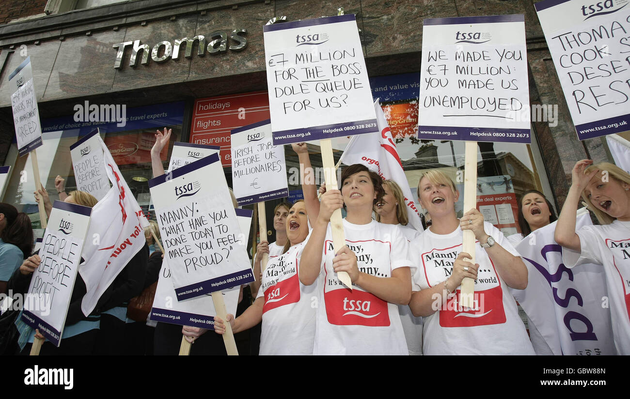 Thomas Cook Protest Thomas Cook Protest High Resolution Stock Photography and Images - Alamy