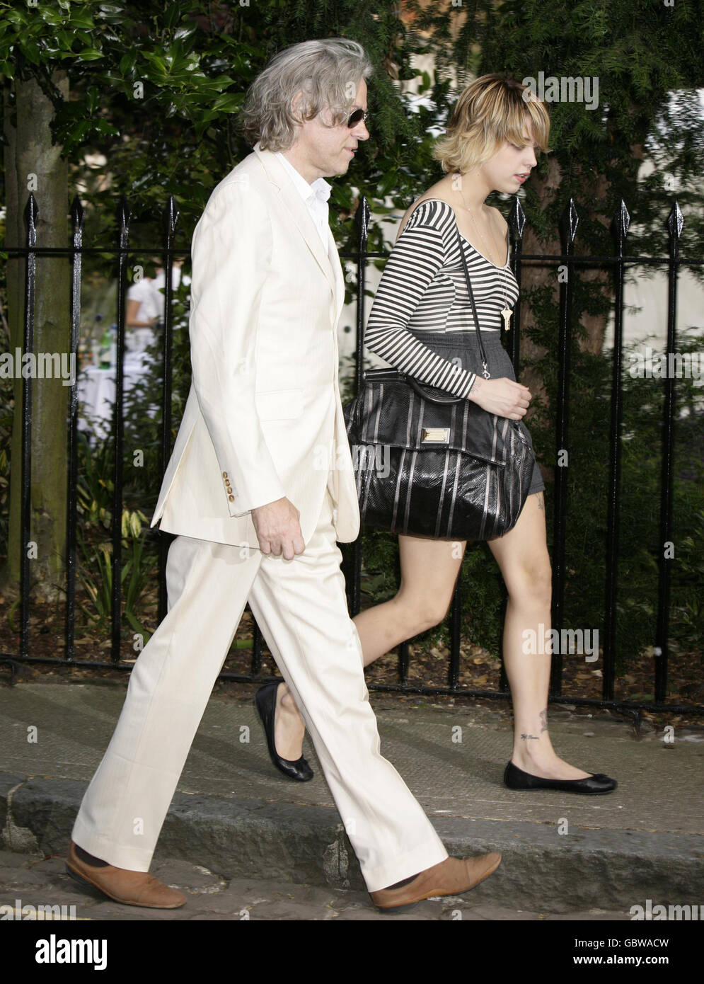Sir Bob Geldof (left) and his daughter Peaches Geldof arrive at Sir