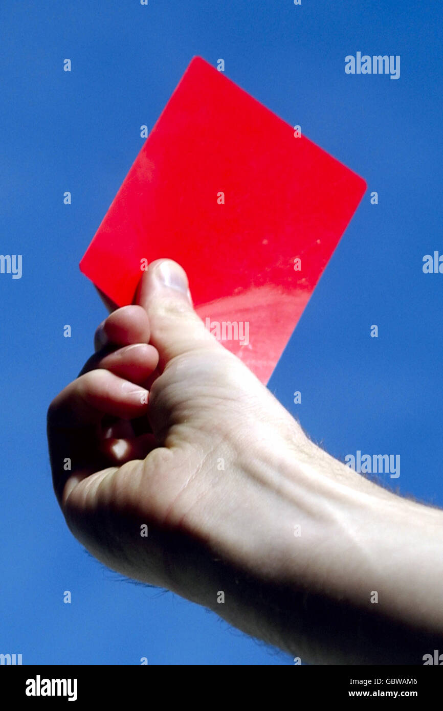 Soccer Referee Booking Stock Photo Alamy