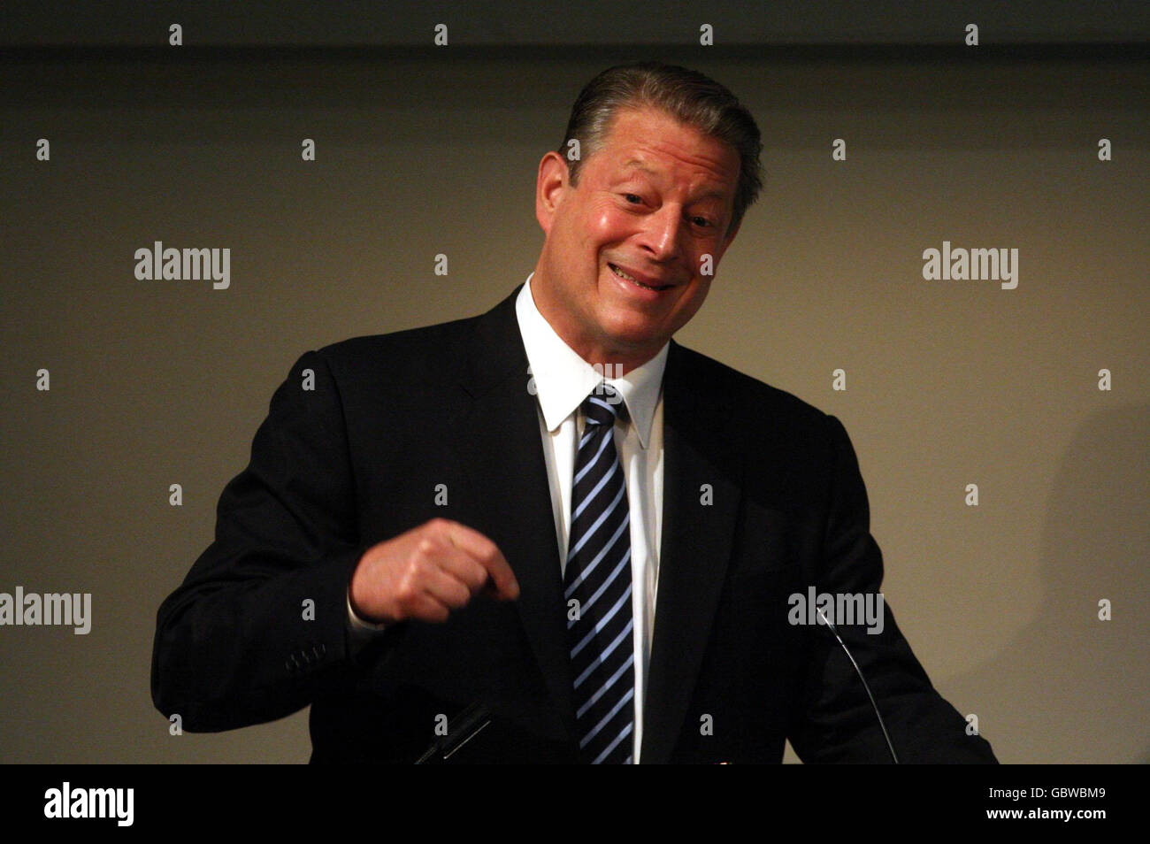 Gore speaks on climate change Stock Photo