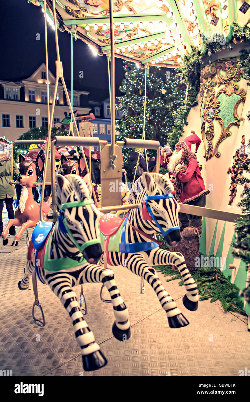 COBURG, BAVARIA, GERMANY - December 2014: Scenes of Christmas market in