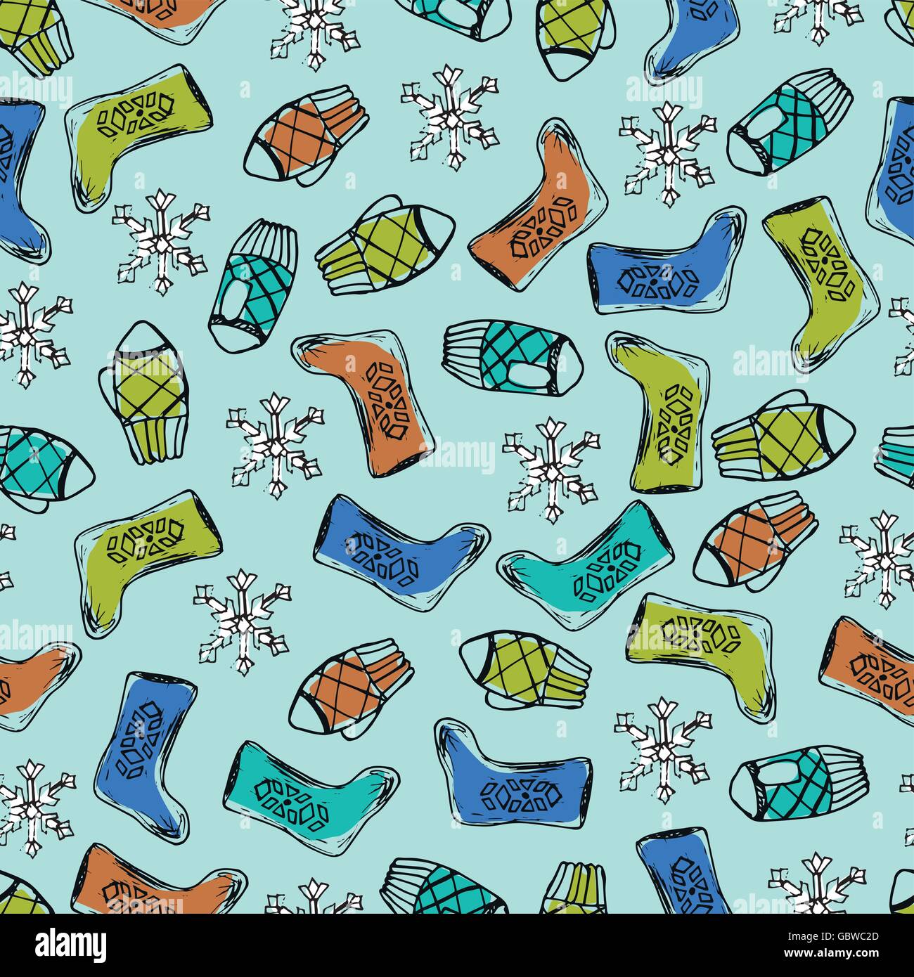 Seamless pattern of winter Stock Vector Image & Art - Alamy