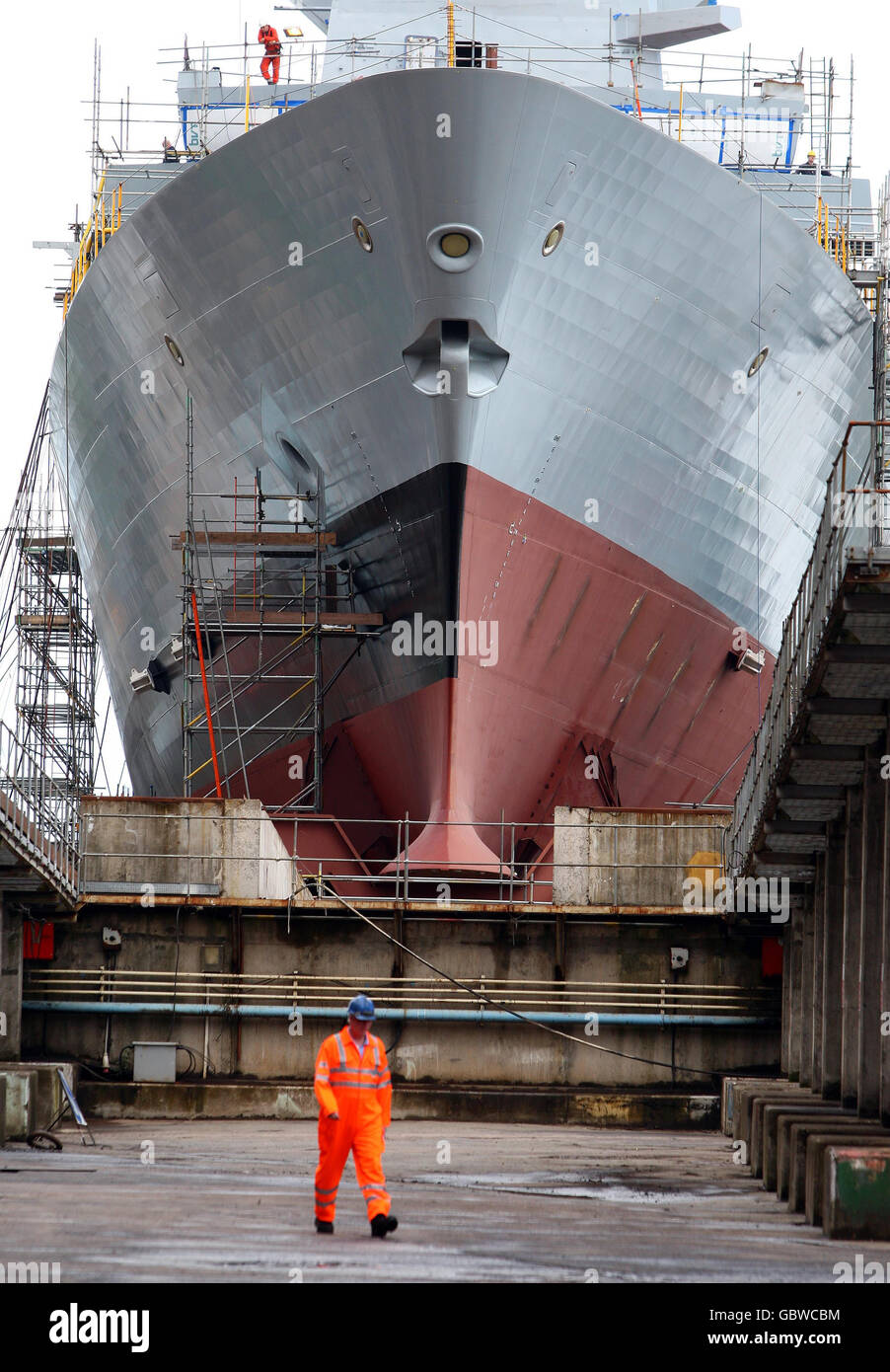 35mm Slide Dutch merchant Ship  NAESS ENDEAVOUR in Dry Dock 