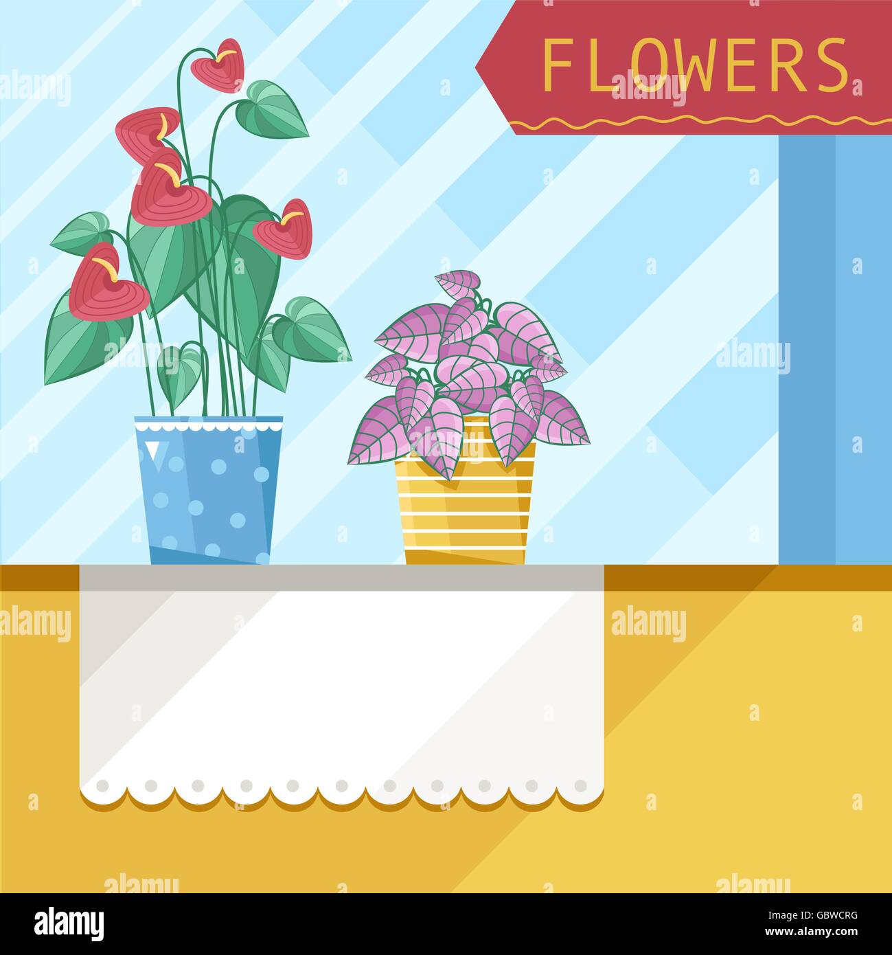 Beautiful house plants Stock Vector Image & Art - Alamy