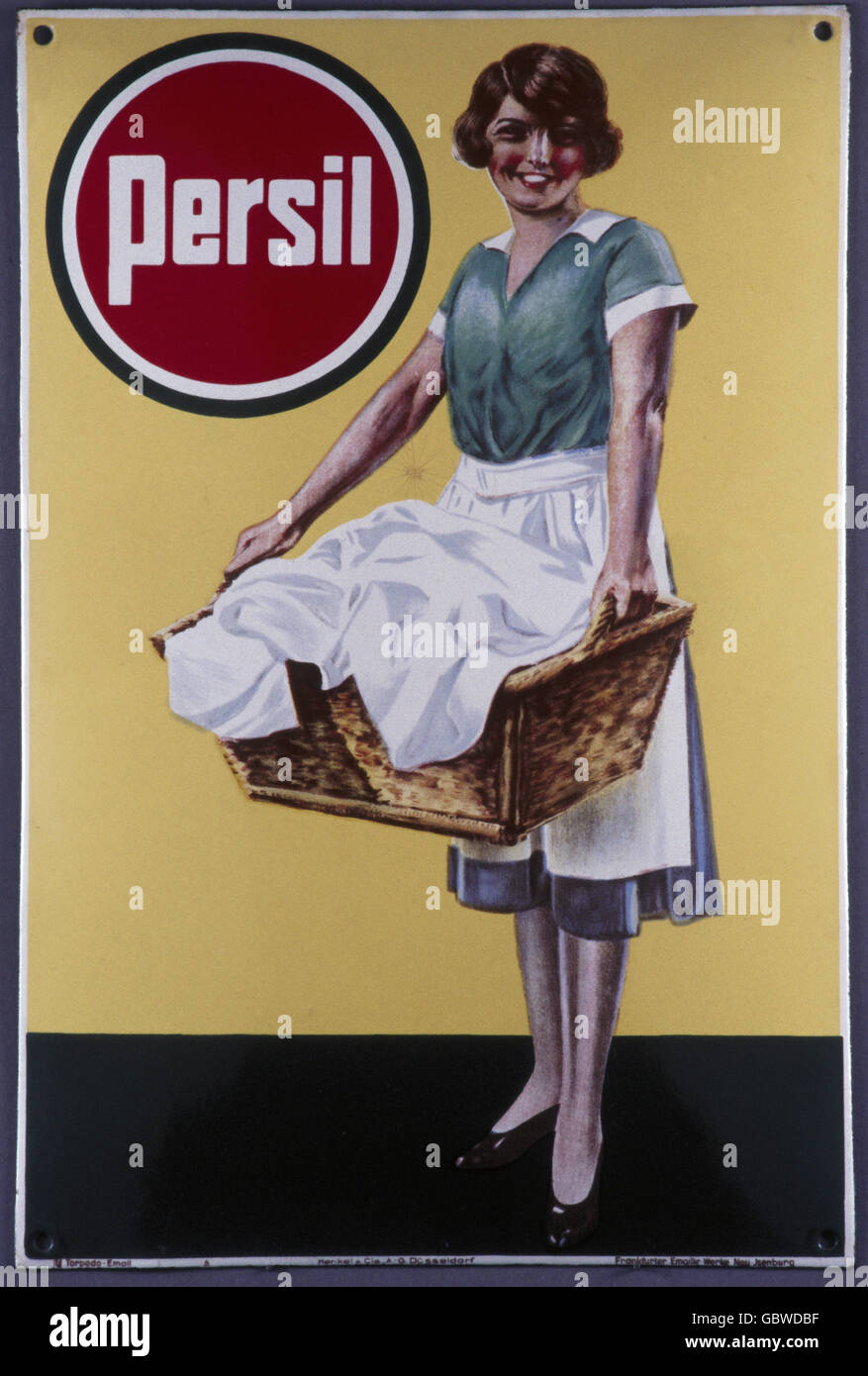 advertising, detergents, billboard for 'Persil' by Henkel, 1930s, Additional-Rights-Clearences-Not Available Stock Photo