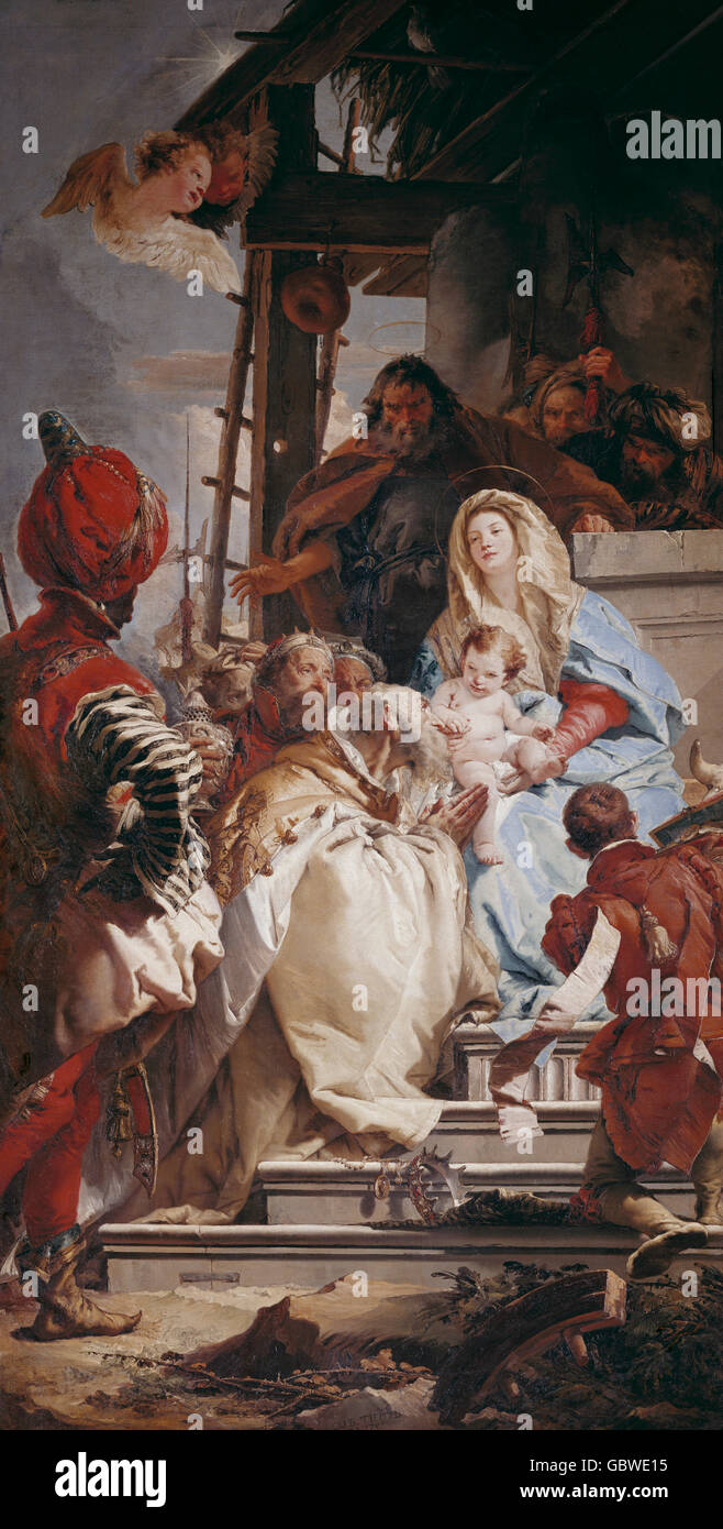 Adoration of the Magi by Giovanni Battista Tiepolo, 1753 Stock Photo ...
