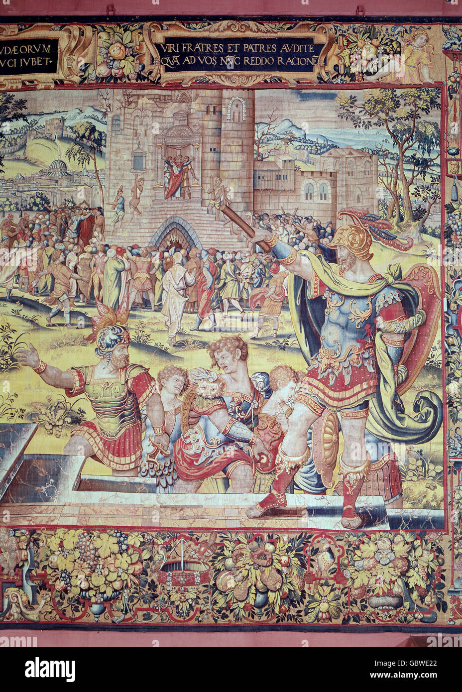 The Apprehension of Saint Paul, tapestry, 1540 Stock Photo