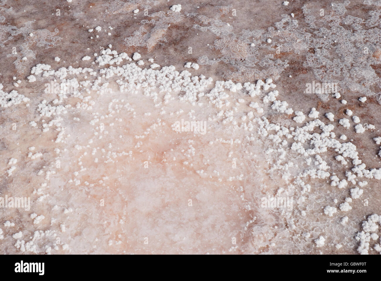 Detail of salt work pool. Stock Photo