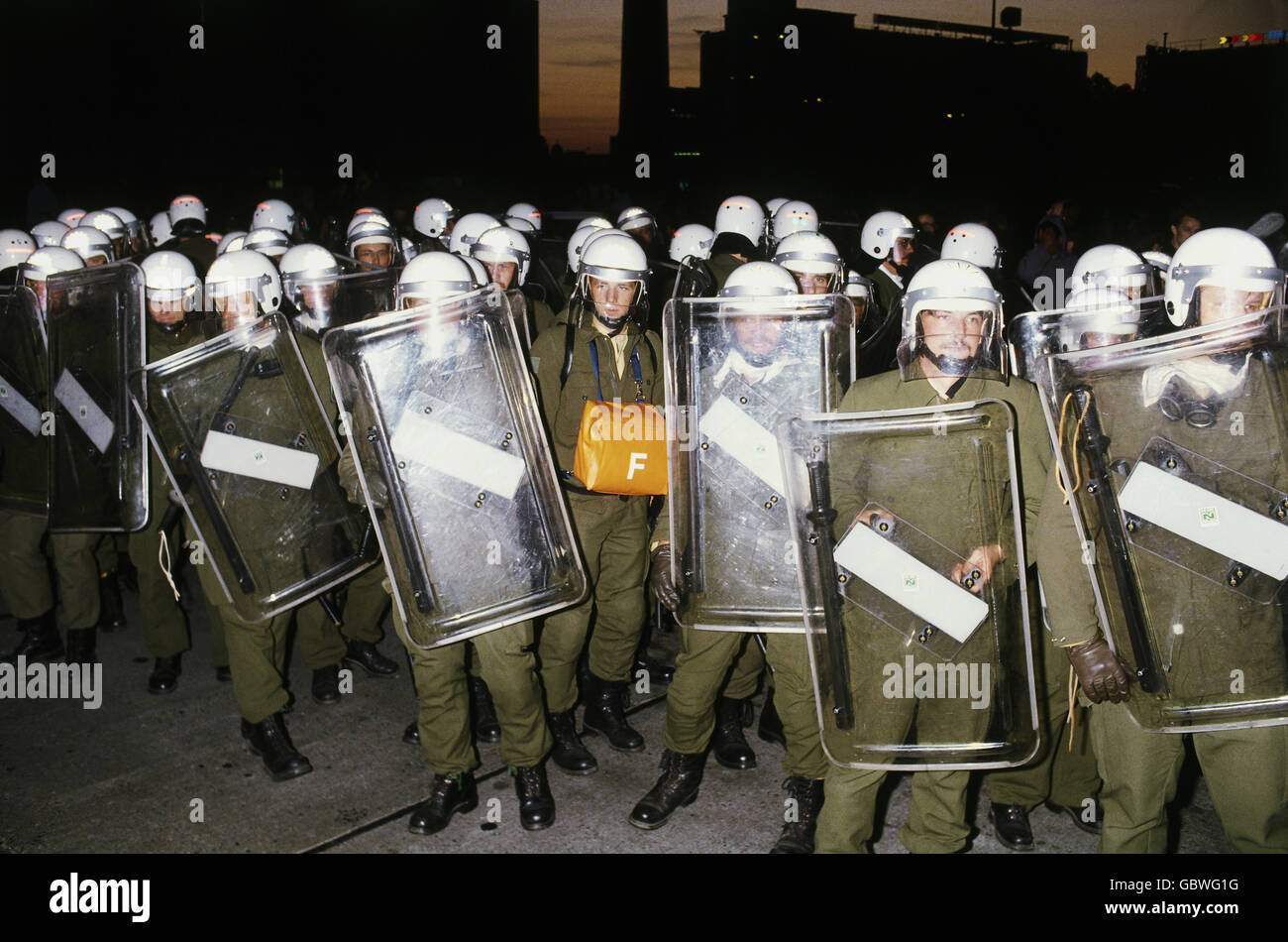 geography / travel, Germany, German reunification, riots in the night ...