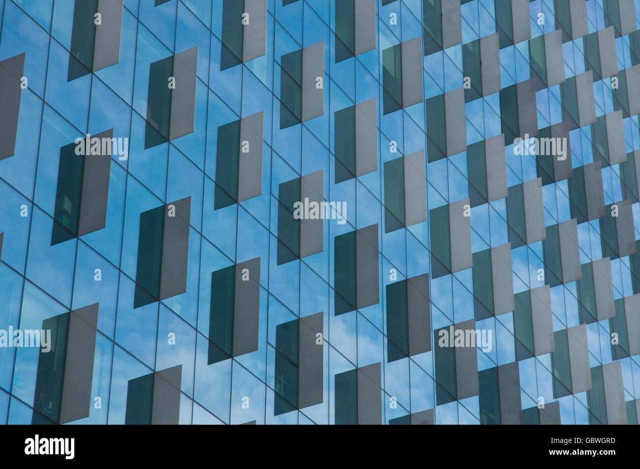 Glass facade. Geometrical composition. Background. Stock Photo
