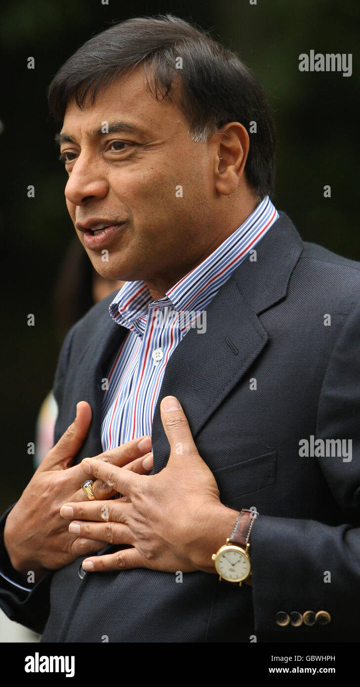 Steel Tycoon Lakshmi Mittal R Along Editorial Stock Photo - Stock Image