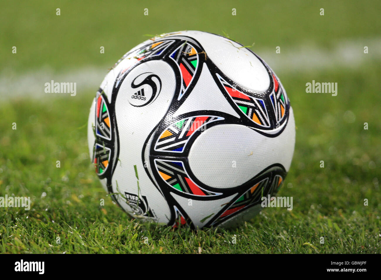 Soccer - Confederations Cup 2009 - Group B - Egypt v USA - Royal Bafokeng Stadium. A general view of a Confederations Cup official match ball Stock Photo