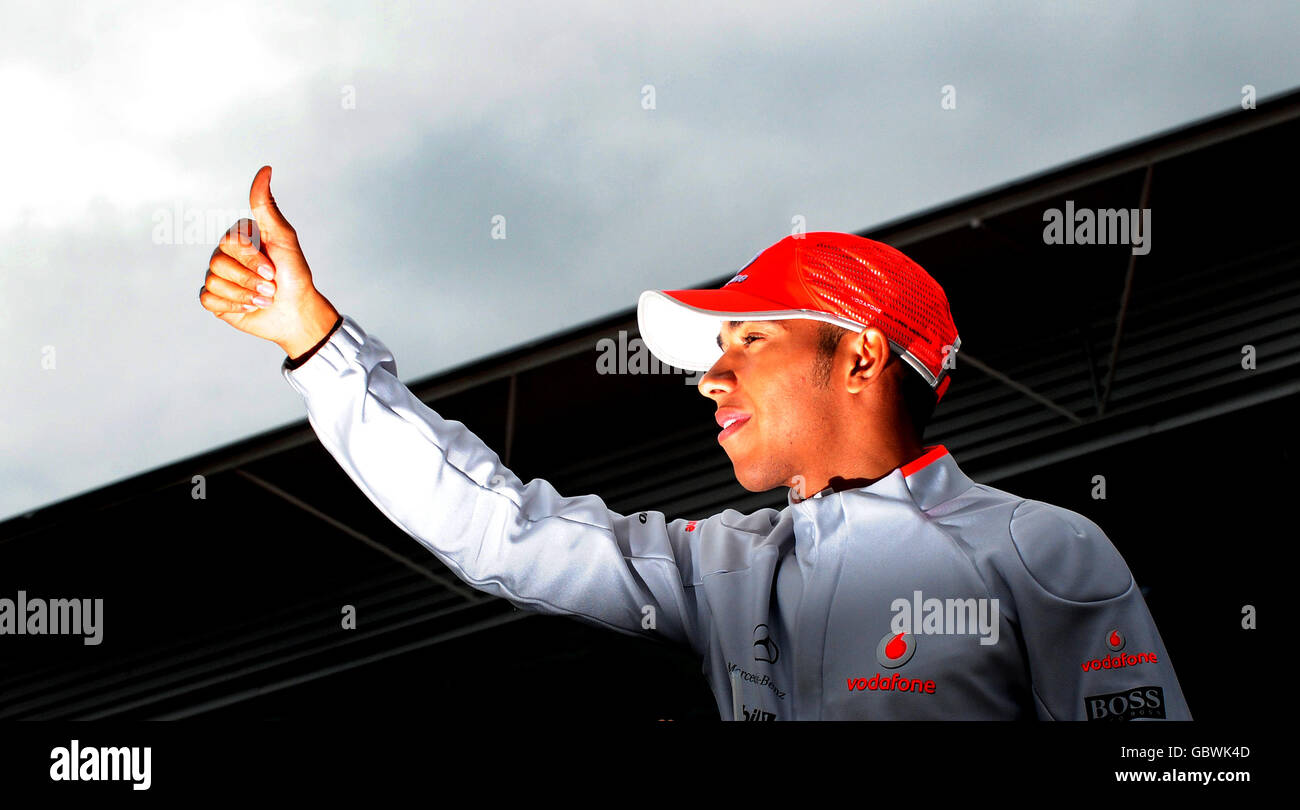 McLarens's Lewis Hamilton at The Santander British Grand Prix at ...