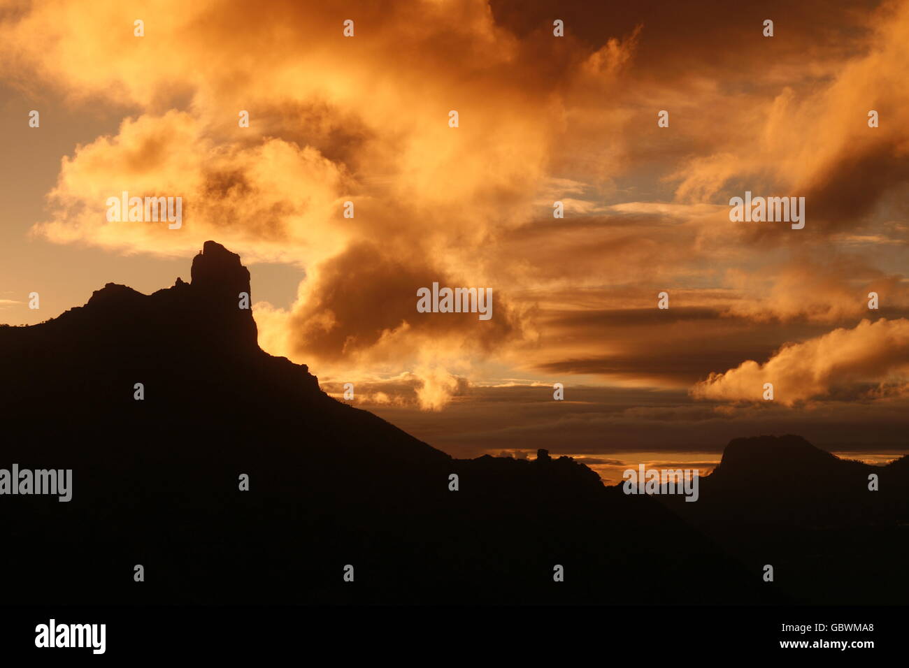 The mountain Village of Tejeda in the centre of the Canary Island of Spain in the Atlantic ocean