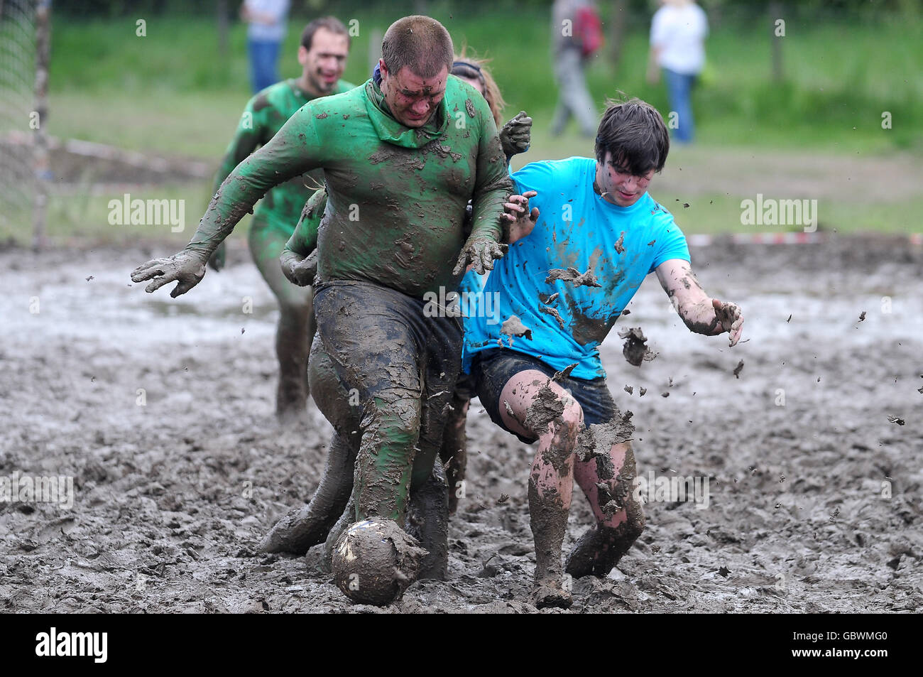 Soccer Swamp Soccer New World Championships Strachur Stock Photo