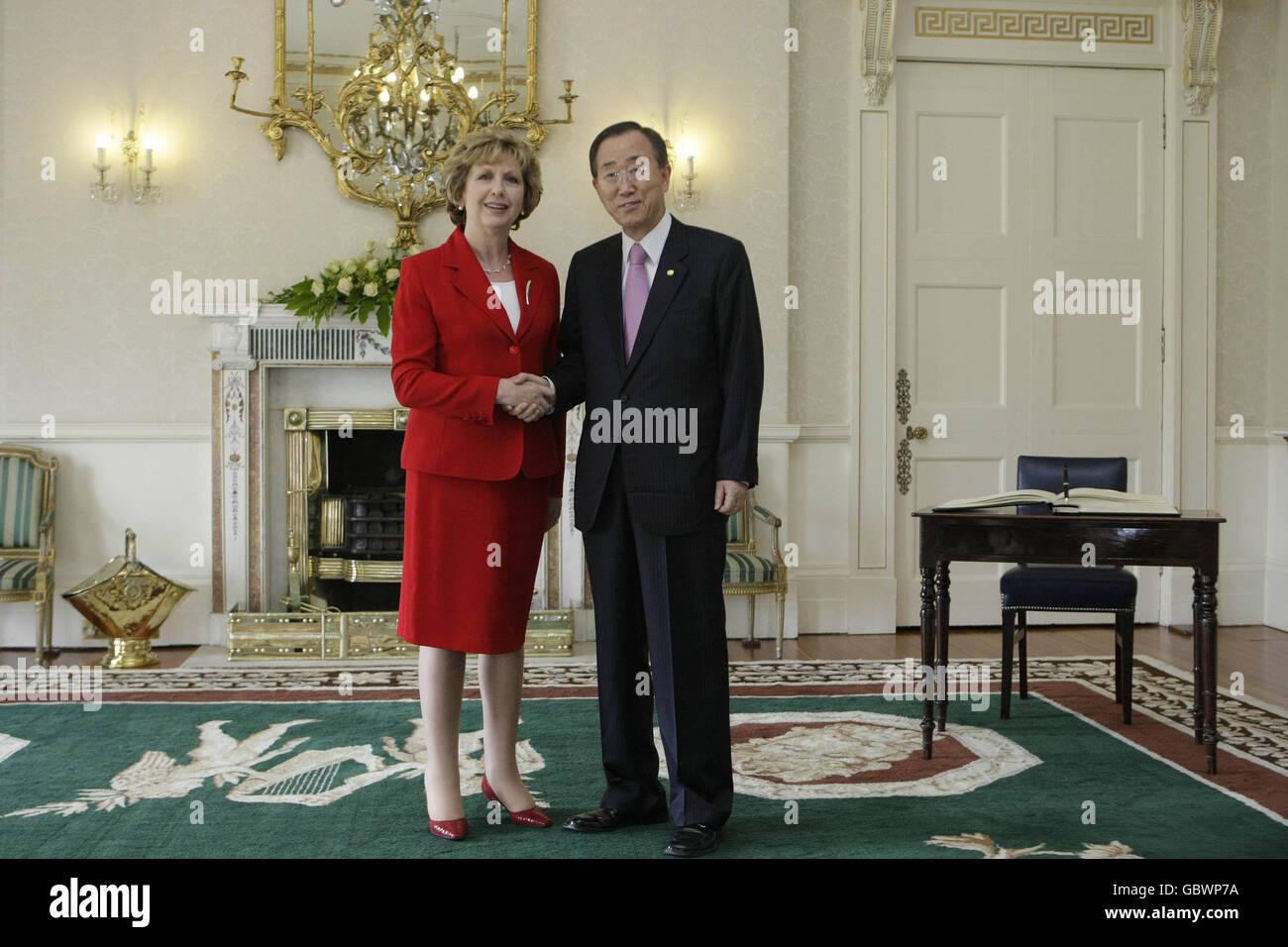 UN Secretary General visits Ireland Stock Photo