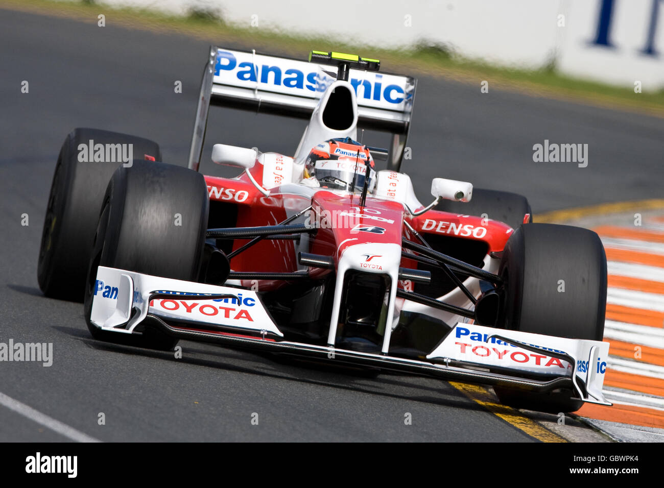 Formula One - Australian Grand Prix - First Practice - Albert Park - Melbourne. Toyota's Timo Glock during the first practice at Albert Park Stock Photo