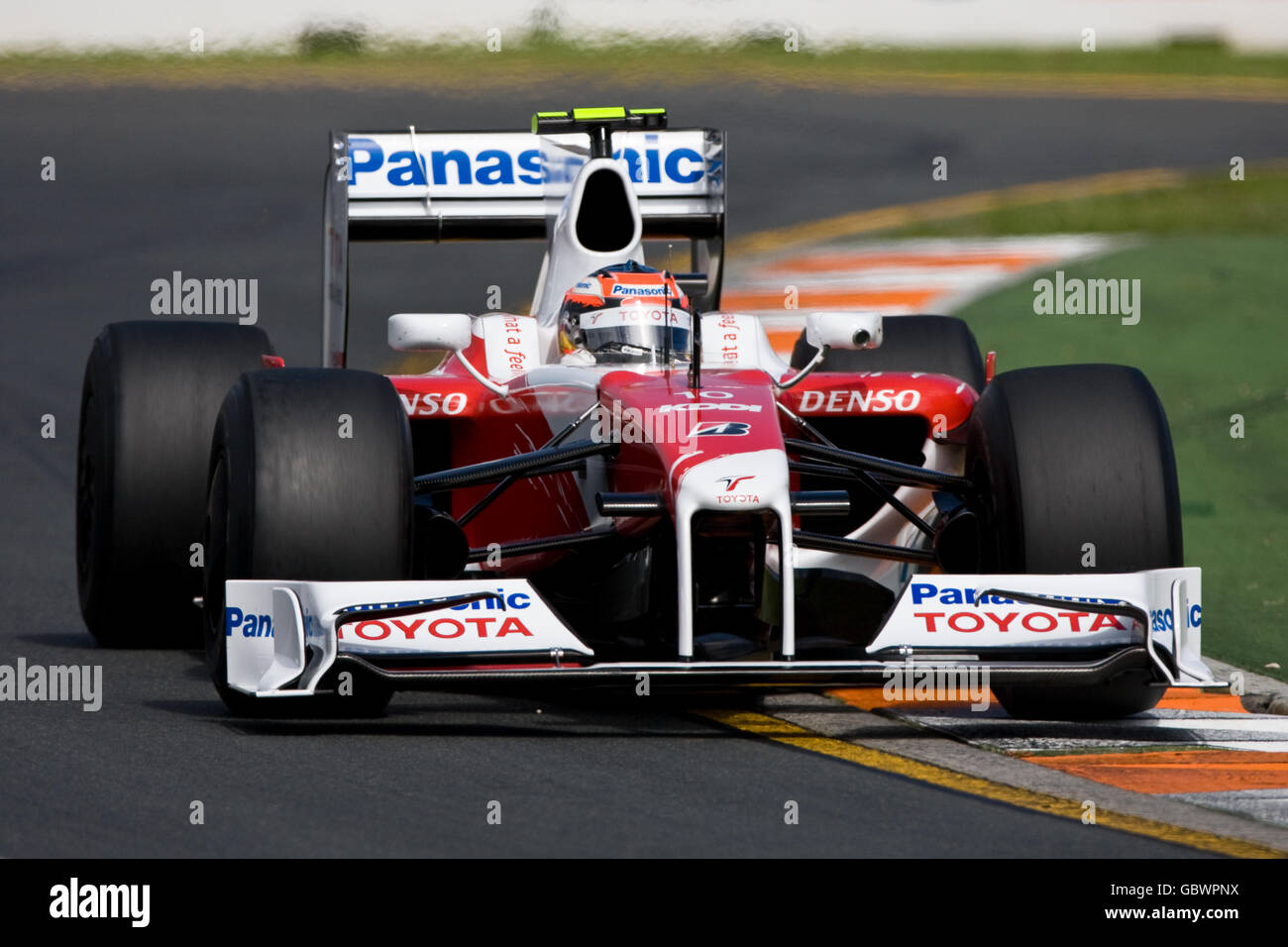 Formula One - Australian Grand Prix - First Practice - Albert Park - Melbourne. Toyota's Timo Glock during the first practice at Albert Park Stock Photo