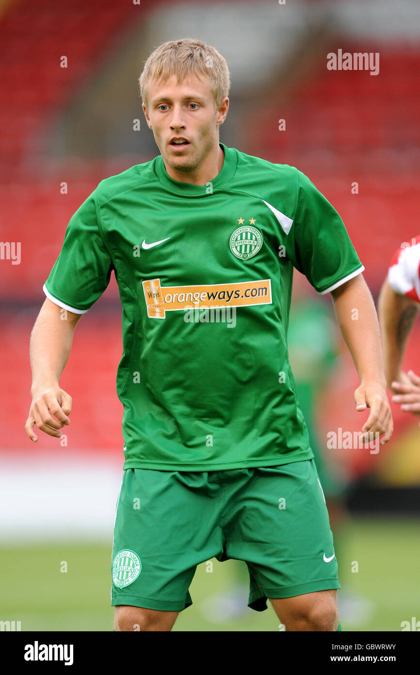 Soccer - Pre Season Friendly - Lincoln City v Ferencvaros - Sincil Bank. James Ashmore, Ferencvaros Stock Photo