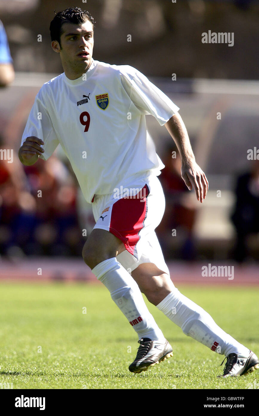 Soccer - FIFA World Cup 2006 Qualifier - Group One - Andorra v Macedonia. Goran Pandev, Macedonia Stock Photo