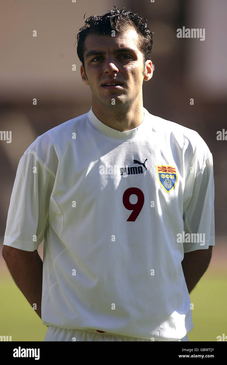 Soccer - FIFA World Cup 2006 Qualifier - Group One - Andorra v Macedonia. Goran Pandev, Macedonia Stock Photo