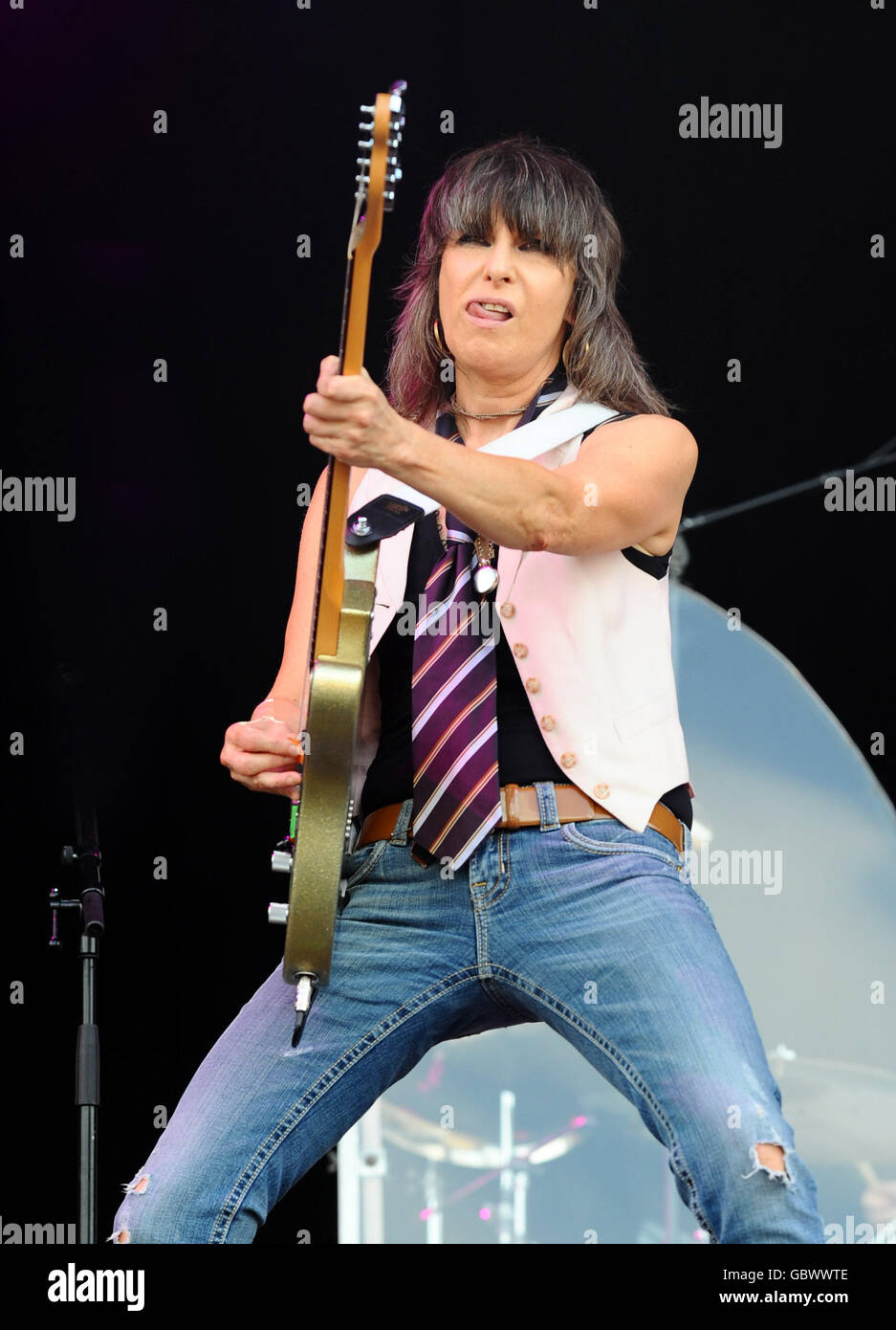Chrissie Hynde and The Pretenders on stage at Hard Rock Calling, in Hyde Park, London Stock
