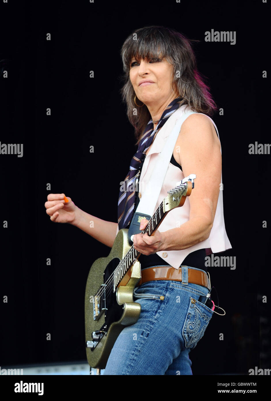 Chrissie Hynde and The Pretenders on stage at Hard Rock Calling, in Hyde Park, London Stock