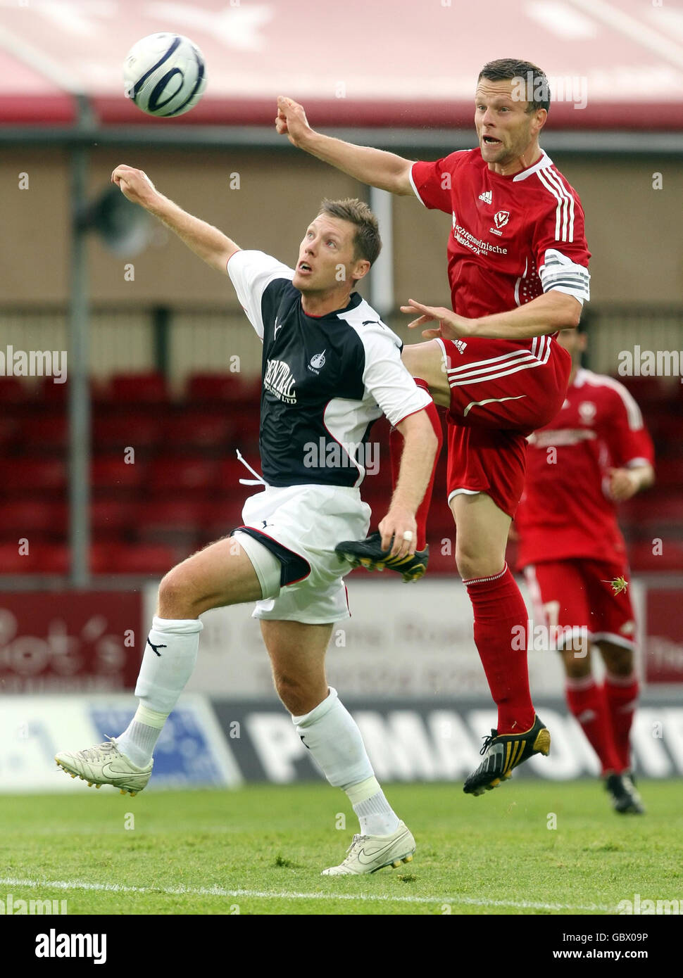 Soccer falkirk full length action ball players challenge challenges