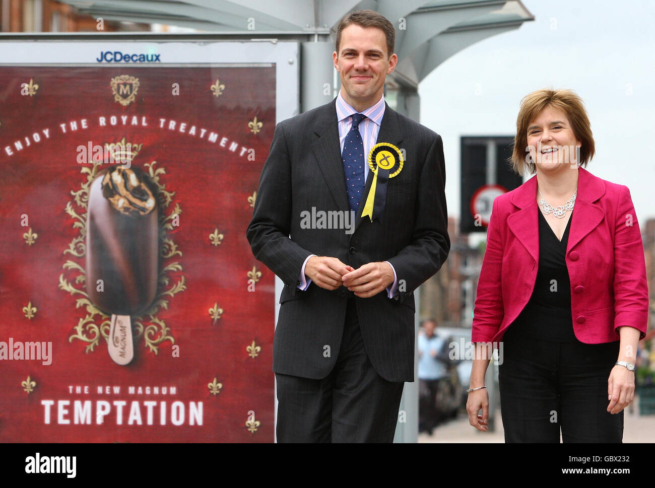 SNP candidate David Kerr with SNP deputy leader and Scotland's Deputy