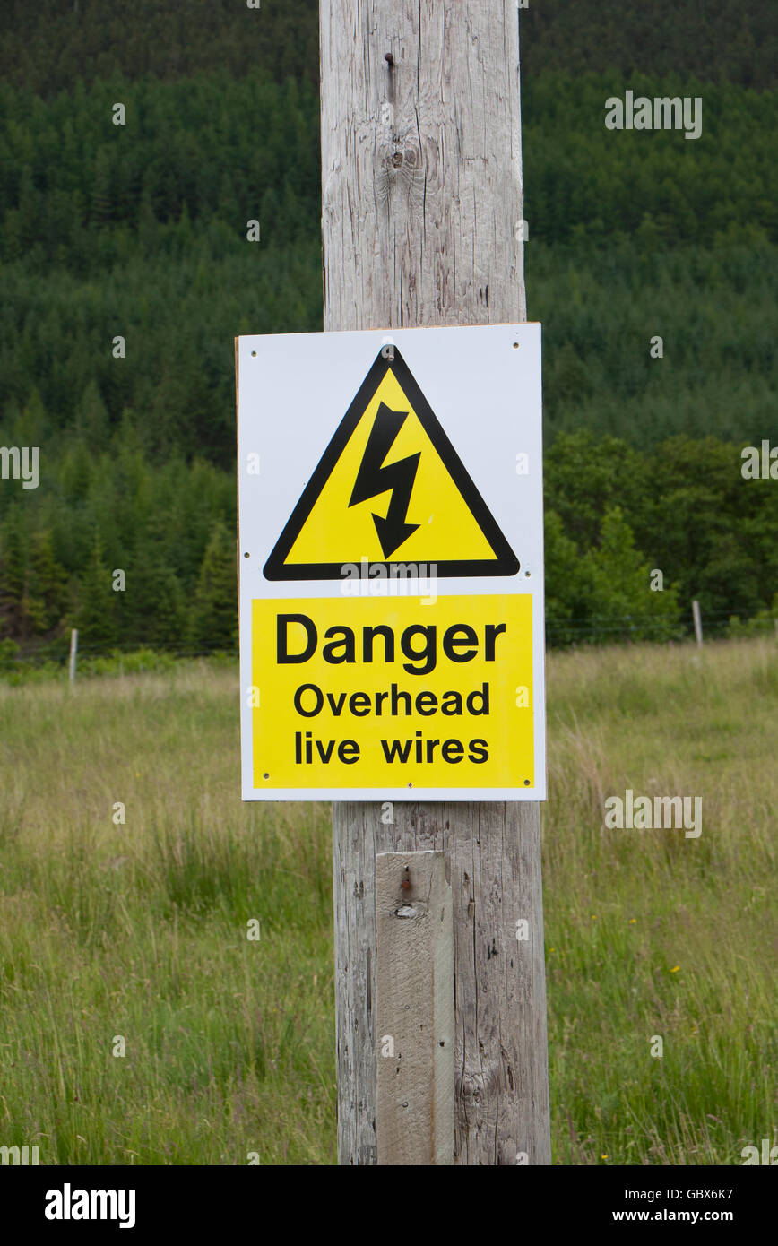 Danger - Live Wire Overhead – Western Safety Sign