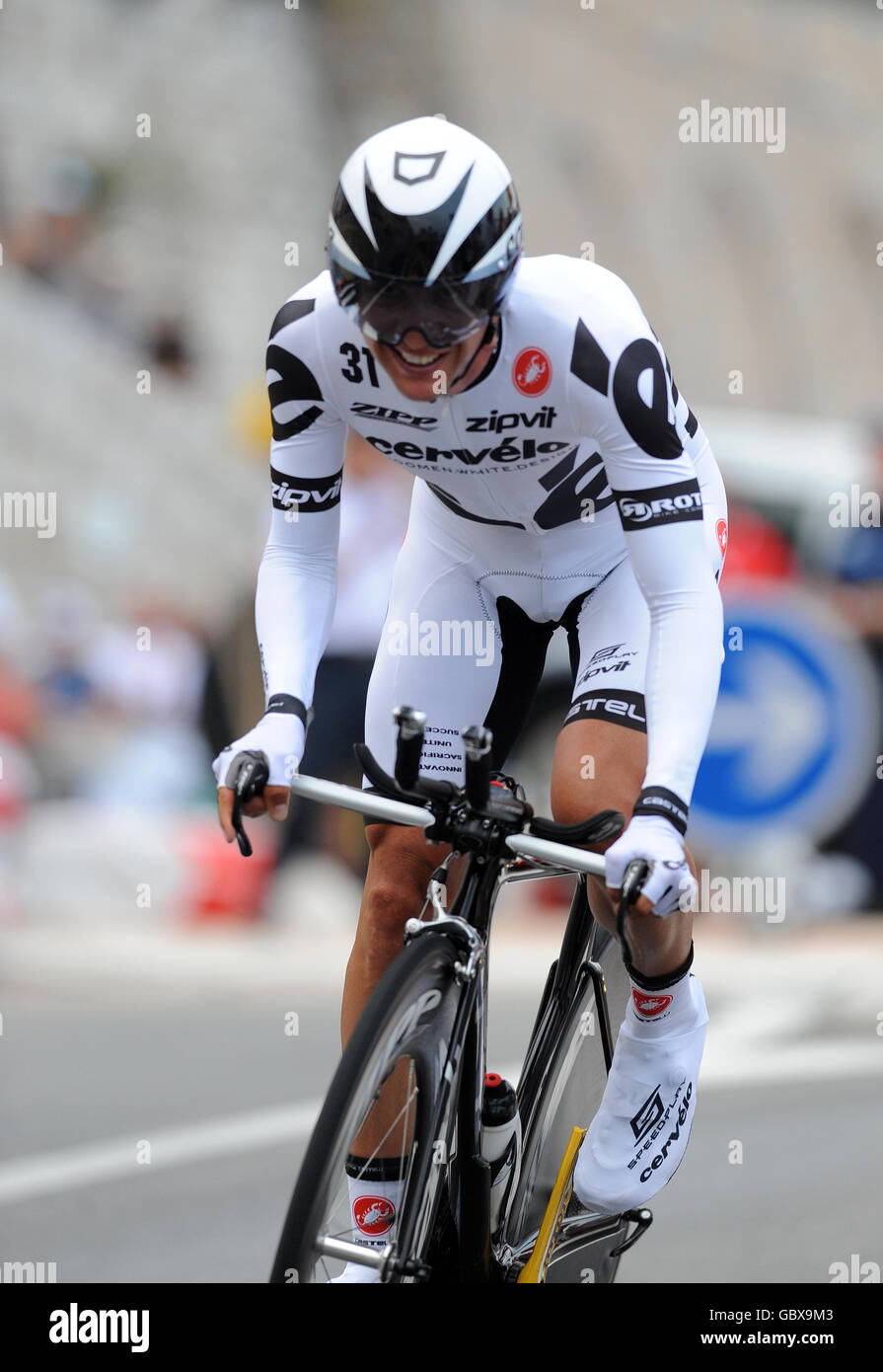 Cycling - Tour de France 2009 - Stage One. Carlos Sastre (Spain), Cervelo Stock Photo