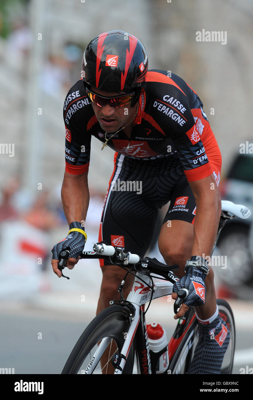 Cycling - Tour de France 2009 - Stage One. Oscar Pereiro (Spain), Caisse D'Epargne Stock Photo
