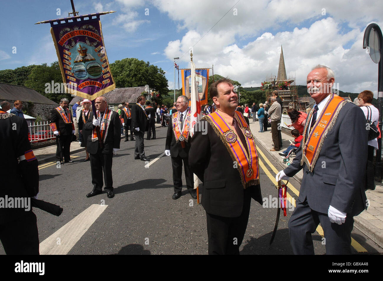 Thousands take to streets for Orange Parades Stock Photo Alamy