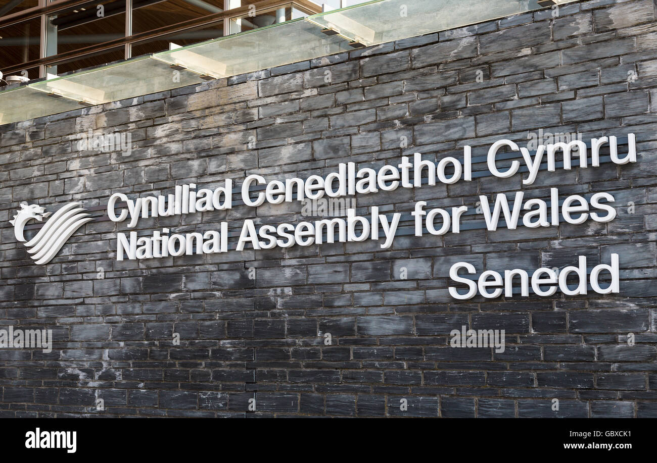 Senedd Welsh National Assembly for Wales building, Cardiff Bay, UK