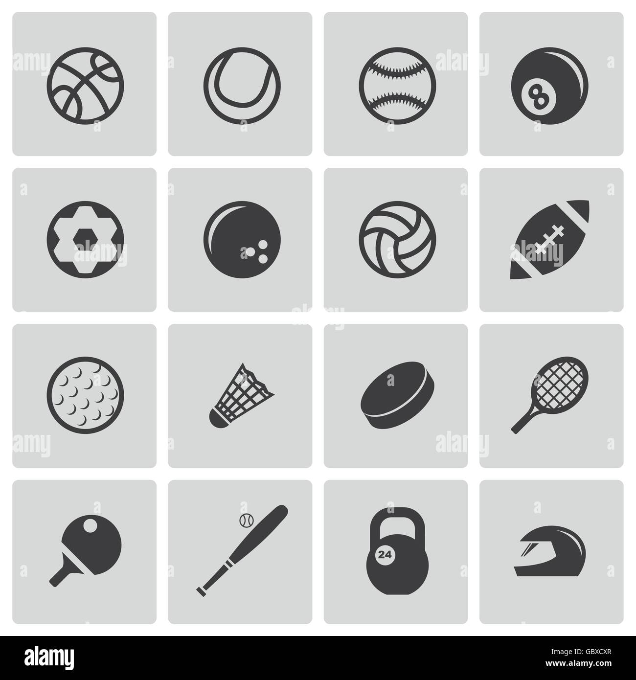 Vector black sport icons set Stock Vector Image & Art - Alamy