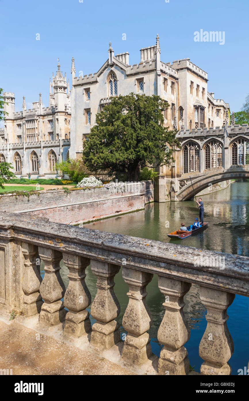 England, Cambridgeshire, Cambridge, St.John's College, Bridge of Sighs Stock Photo