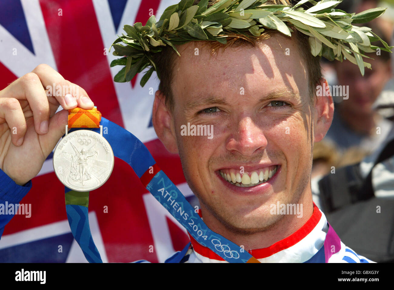 Great britains campbell walsh celebrates with his silver medal hires