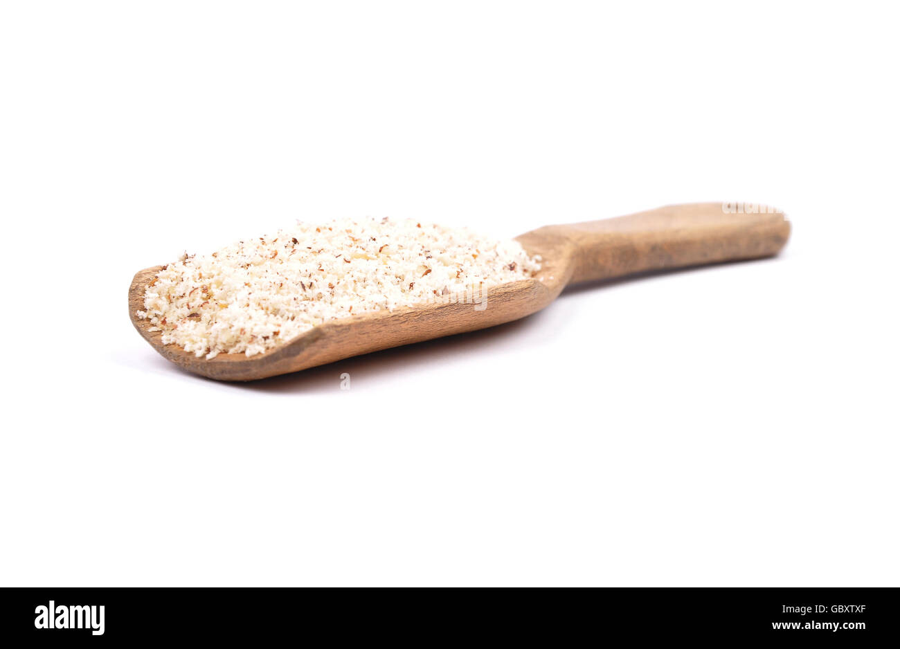Hazelnuts powdered on shovel Stock Photo